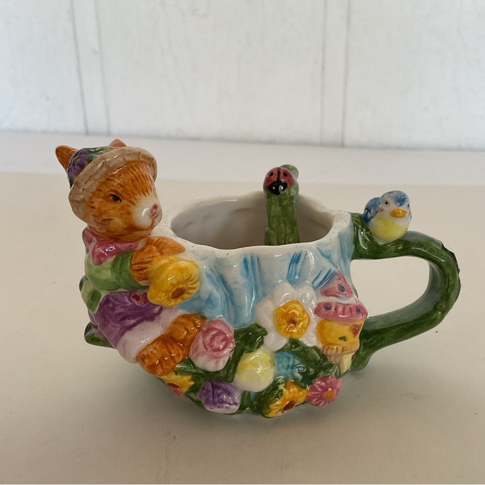 Mercuries Springtime Rabbit vintage sugar bowl
